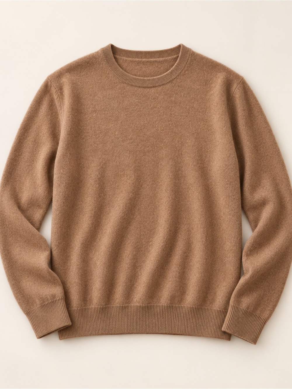 Mario Serrani cashmere Women's Crewneck Sweater in Tan Brown